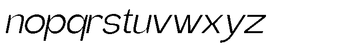Gentano Athiroen  Sans Expanded Slanted Font LOWERCASE