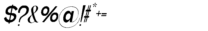 Gentano Athiroen  Sans Extra Bold Condensed Slanted Font OTHER CHARS
