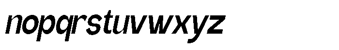 Gentano Athiroen  Sans Extra Bold Condensed Slanted Font LOWERCASE
