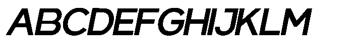 Gentano Athiroen  Sans Extra Bold Expanded Slanted Font UPPERCASE