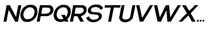 Gentano Athiroen  Sans Extra Bold Expanded Slanted Font UPPERCASE
