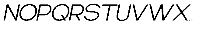 Gentano Athiroen  Sans Extra Expanded Slanted Font UPPERCASE