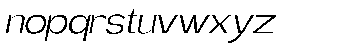 Gentano Athiroen  Sans Extra Expanded Slanted Font LOWERCASE