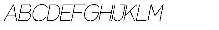 Gentano Athiroen  Sans Extra Light Slanted Font UPPERCASE