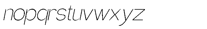 Gentano Athiroen  Sans Extra Light Slanted Font LOWERCASE