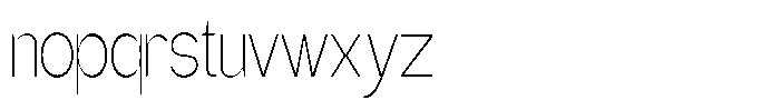 Gentano Athiroen  Sans Extra Light Ultra Condensed Font LOWERCASE