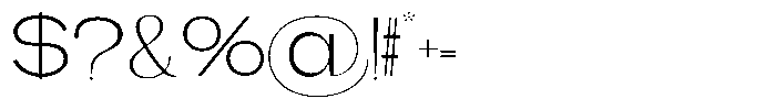 Gentano Athiroen  Sans Light Extra Expanded Font OTHER CHARS