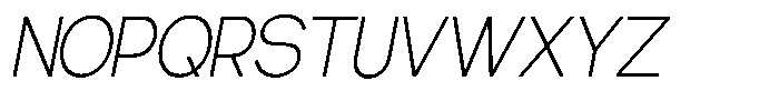 Gentano Athiroen  Sans Light Semi Condensed Slanted Font UPPERCASE