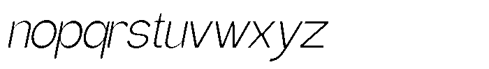 Gentano Athiroen  Sans Light Semi Condensed Slanted Font LOWERCASE