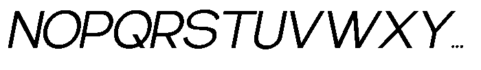 Gentano Athiroen  Sans Medium Expanded Slanted Font UPPERCASE