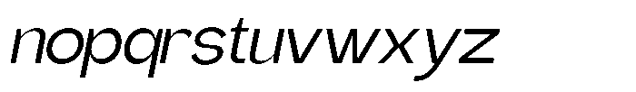 Gentano Athiroen  Sans Medium Expanded Slanted Font LOWERCASE