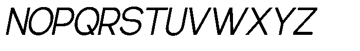 Gentano Athiroen  Sans Medium Semi Condensed Slanted Font UPPERCASE