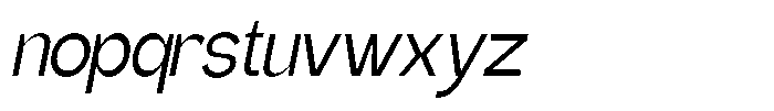 Gentano Athiroen  Sans Medium Semi Condensed Slanted Font LOWERCASE