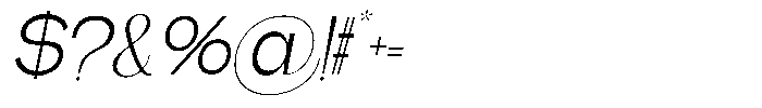Gentano Athiroen  Sans Slanted Font OTHER CHARS