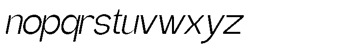 Gentano Athiroen  Sans Slanted Font LOWERCASE