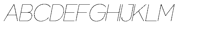 Gentano Athiroen  Sans Thin Expanded Slanted Font UPPERCASE