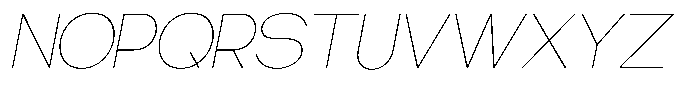 Gentano Athiroen  Sans Thin Expanded Slanted Font UPPERCASE