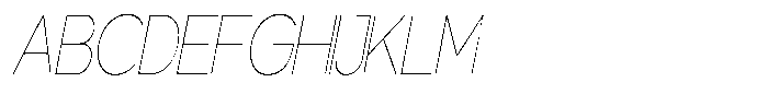 Gentano Athiroen  Sans Thin Extra Condensed Slanted Font UPPERCASE