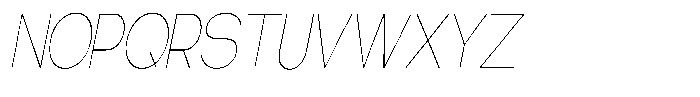 Gentano Athiroen  Sans Thin Extra Condensed Slanted Font UPPERCASE