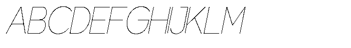 Gentano Athiroen  Sans Thin Semi Condensed Slanted Font UPPERCASE