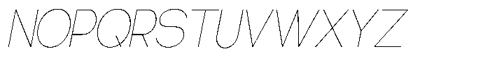 Gentano Athiroen  Sans Thin Semi Condensed Slanted Font UPPERCASE