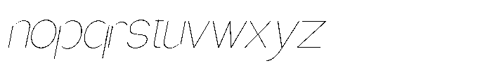 Gentano Athiroen  Sans Thin Semi Condensed Slanted Font LOWERCASE