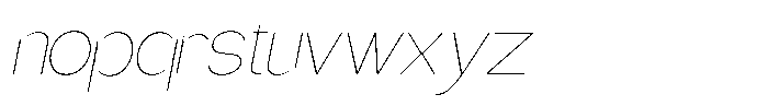 Gentano Athiroen  Sans Thin Slanted Font LOWERCASE