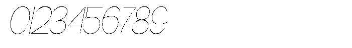 Gentano Athiroen  Sans Thin Ultra Condensed Slanted Font OTHER CHARS