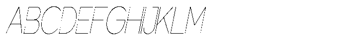 Gentano Athiroen  Sans Thin Ultra Condensed Slanted Font UPPERCASE
