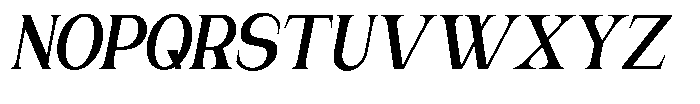 Gentano Athiroen  Serif Black Condensed Slanted Font UPPERCASE