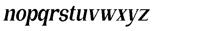 Gentano Athiroen  Serif Black Condensed Slanted Font LOWERCASE