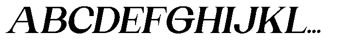 Gentano Athiroen  Serif Black Expanded Slanted Font UPPERCASE