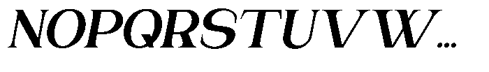 Gentano Athiroen  Serif Black Expanded Slanted Font UPPERCASE