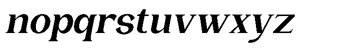 Gentano Athiroen  Serif Black Expanded Slanted Font LOWERCASE