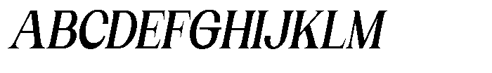 Gentano Athiroen  Serif Black Extra Condensed Slanted Font UPPERCASE