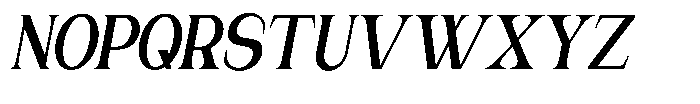 Gentano Athiroen  Serif Black Extra Condensed Slanted Font UPPERCASE