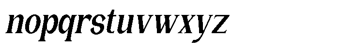 Gentano Athiroen  Serif Black Extra Condensed Slanted Font LOWERCASE