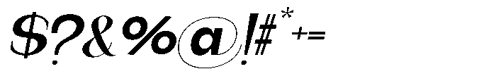 Gentano Athiroen  Serif Black Extra Expanded Slanted Font OTHER CHARS