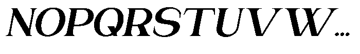 Gentano Athiroen  Serif Black Extra Expanded Slanted Font UPPERCASE