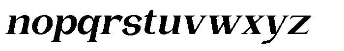 Gentano Athiroen  Serif Black Extra Expanded Slanted Font LOWERCASE