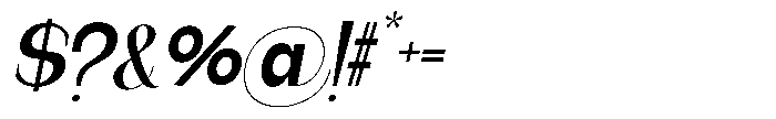 Gentano Athiroen  Serif Black Slanted Font OTHER CHARS
