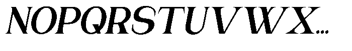 Gentano Athiroen  Serif Black Slanted Font UPPERCASE