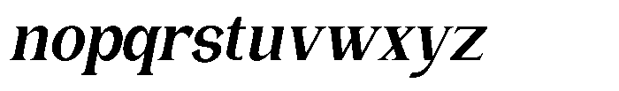 Gentano Athiroen  Serif Black Slanted Font LOWERCASE