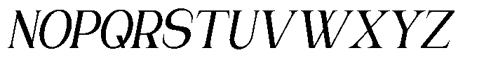 Gentano Athiroen  Serif Bold Condensed Slanted Font UPPERCASE