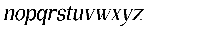 Gentano Athiroen  Serif Bold Condensed Slanted Font LOWERCASE