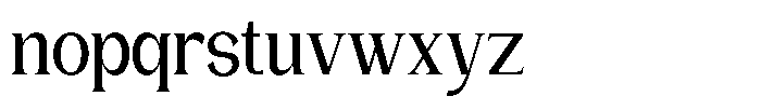 Gentano Athiroen  Serif Bold Condensed Font LOWERCASE