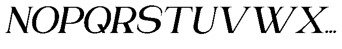 Gentano Athiroen  Serif Bold Expanded Slanted Font UPPERCASE
