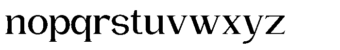 Gentano Athiroen  Serif Bold Expanded Font LOWERCASE