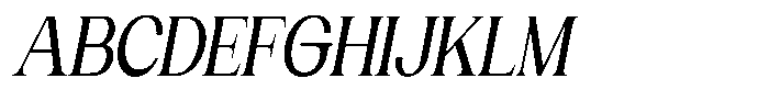 Gentano Athiroen  Serif Bold Extra Condensed Slanted Font UPPERCASE
