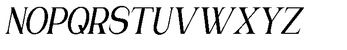 Gentano Athiroen  Serif Bold Extra Condensed Slanted Font UPPERCASE